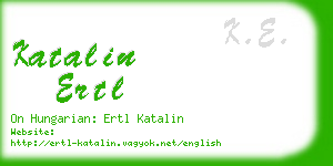 katalin ertl business card